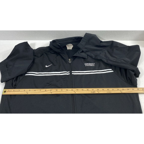 Nike‎ Vanderbilt College Football Jacket Mens XXL Black White Full Zip Pockets - Picture 4 of 8